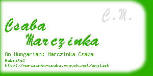 csaba marczinka business card